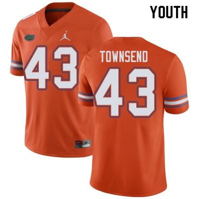 Youth Florida Gators #43 Tommy Townsend NCAA Jordan Brand Orange Authentic Stitched College Football Jersey WRH8662FK